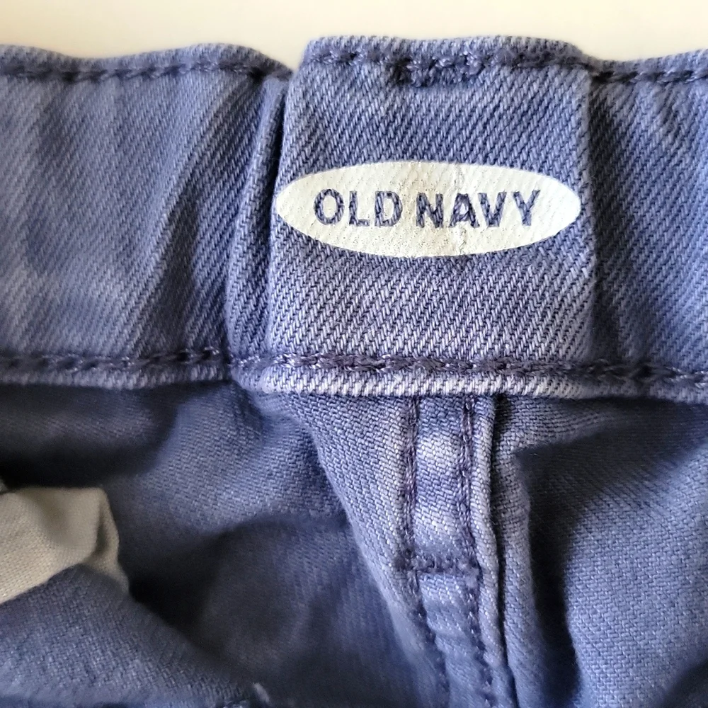 Old Navy Tie Dyed Shorts  Frayed Cuffed Hem Blue White 10 - Picture 5 of 8